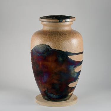 Omoide Urn Raku Ceramic Pottery 170 cubic inches S/N80000130 thumb