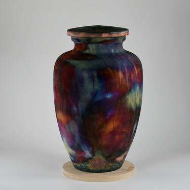 Omoide Urn Raku Ceramic Pottery 170 cubic inches S/N80000109 thumb