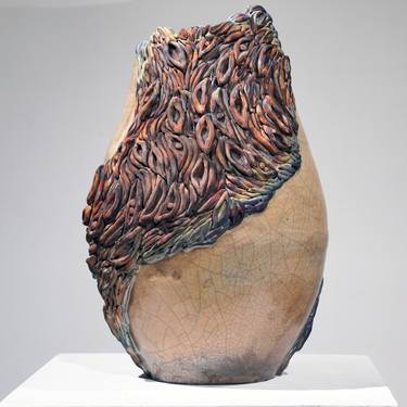 Human - life magnified collection raku ceramic pottery sculpture thumb