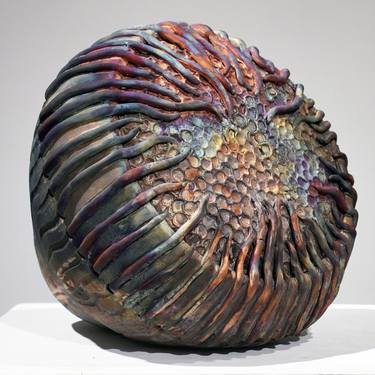 Spinner - life magnified raku ceramic pottery sculpture thumb