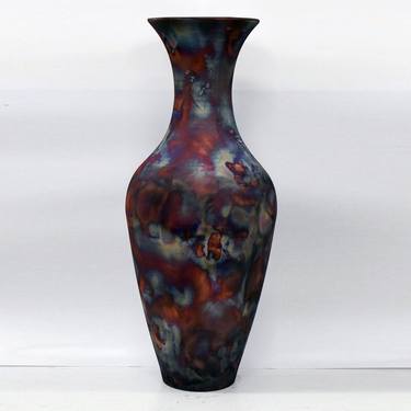 37.5" Grand Floor Vase 701 Raku Ceramic Pottery thumb