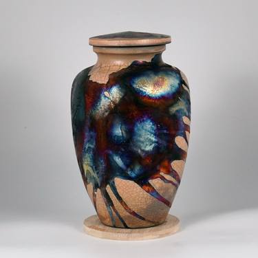 Omoide Urn Raku Ceramic Pottery 170 cubic inches S/N8000095 thumb
