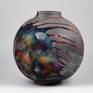 11 inch Raku Large Globe Vase