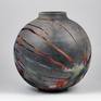 11 inch Raku Large Globe Vase
