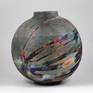11 inch Raku Large Globe Vase