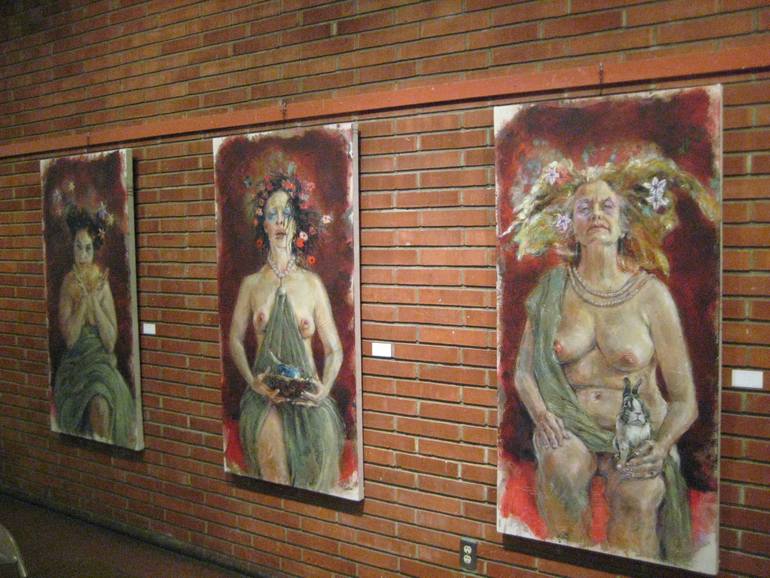 Original Figurative Nude Painting by Mollie Kellogg