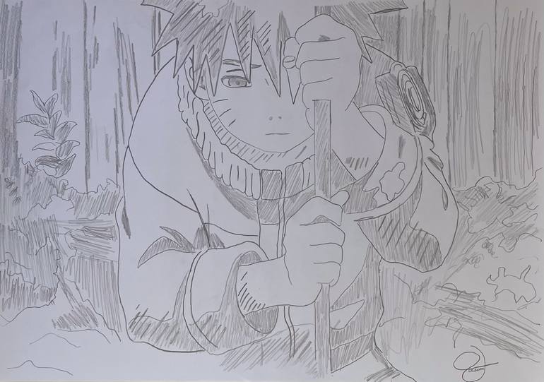 Naruto's Childhood Drawing by Williams Art