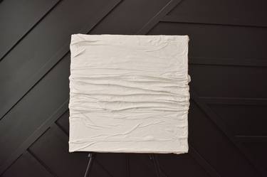 Wrap - Fabric & Plaster on Canvas in White thumb
