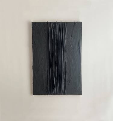 Wrap - Fabric & Plaster on Canvas in Black thumb