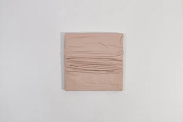 Wrap - Fabric & Plaster on Canvas in Neutral Pink thumb