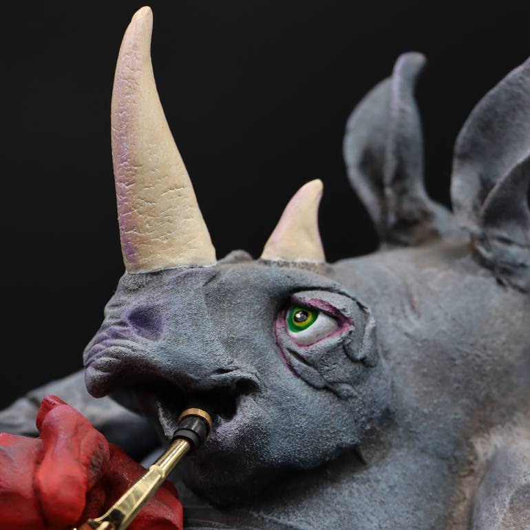 Original Whimsical Fantasy Sculpture by Foundry Michelangelo
