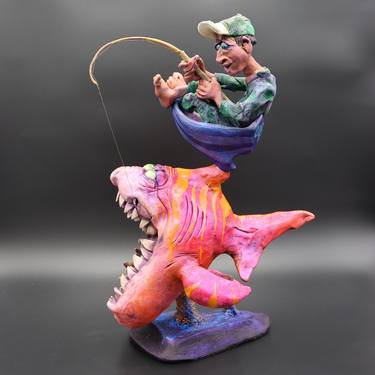 Oops Fisherman by Steven Lee Smeltzer - Whimsical Collection thumb