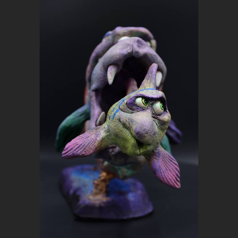 Original Art Deco Fantasy Sculpture by Foundry Michelangelo