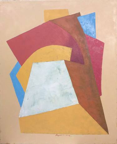 Original Abstract Geometric Paintings by Victor Popov