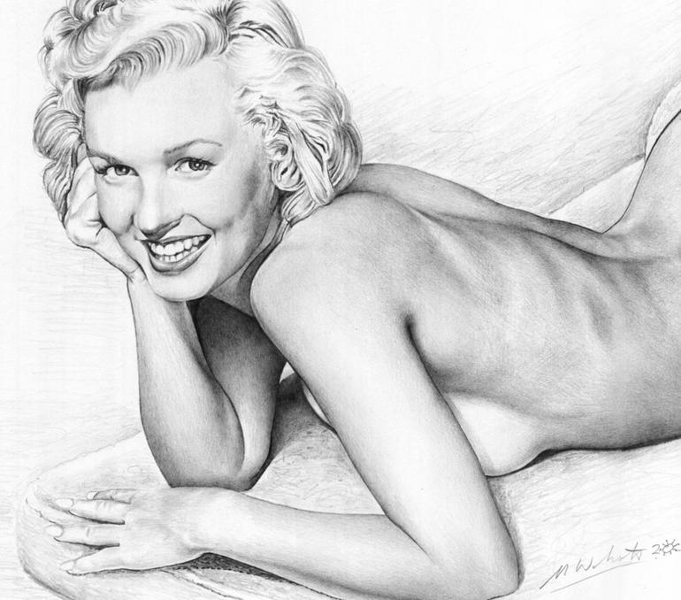 Original Photorealism Nude Drawing by Michael Walcott