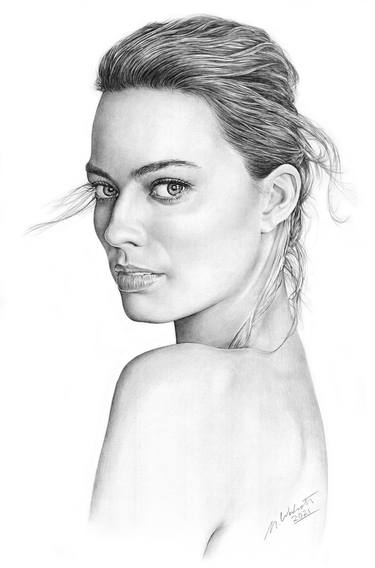 Print of Photorealism Celebrity Drawings by Michael Walcott