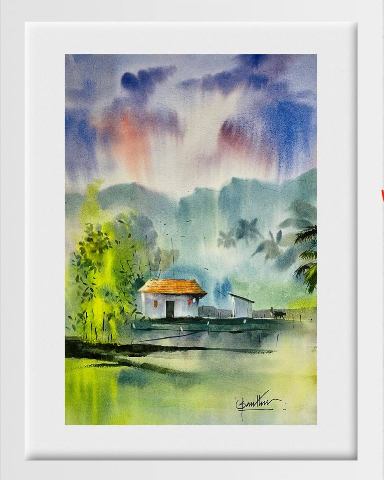 Original Landscape Painting by santhu govind