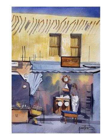 Print of Cities Paintings by santhu govind