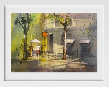 Print of Cities Paintings by santhu govind