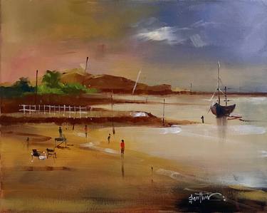 Original Color Field Painting Beach Paintings by santhu govind