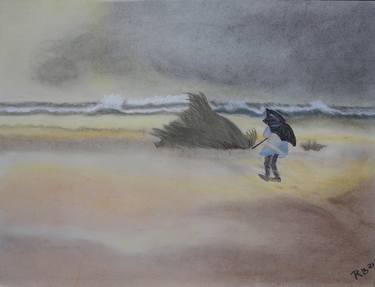 Original Realism Beach Drawings by Risa Brubee