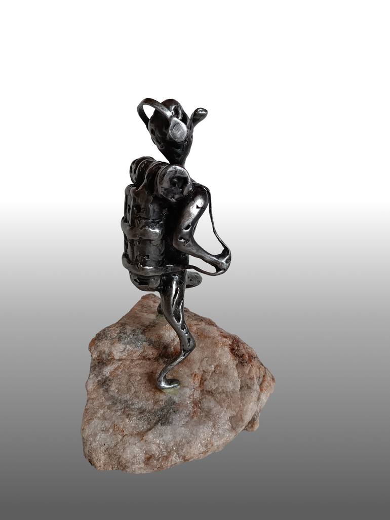 Original Abstract Travel Sculpture by Raman Sm
