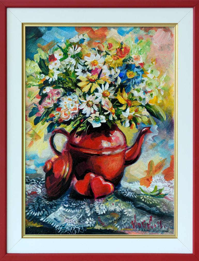 Original Floral Painting by Smiljana Šalgo
