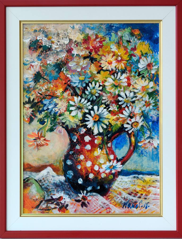 Original Impressionism Floral Painting by Smiljana Šalgo