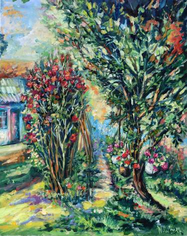 Original Impressionism Garden Paintings by Smiljana Šalgo