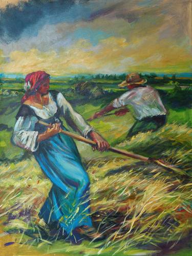 Original Impressionism Rural life Paintings by Smiljana Šalgo