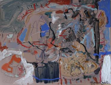 Original Abstract Expressionism People Paintings by Marzena Jagiello