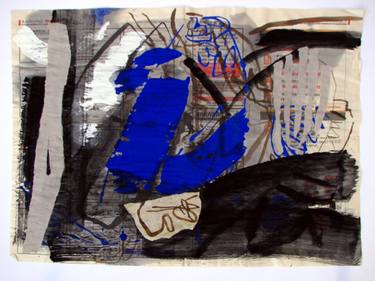 Original Abstract Expressionism Men Collage by Marzena Jagiello