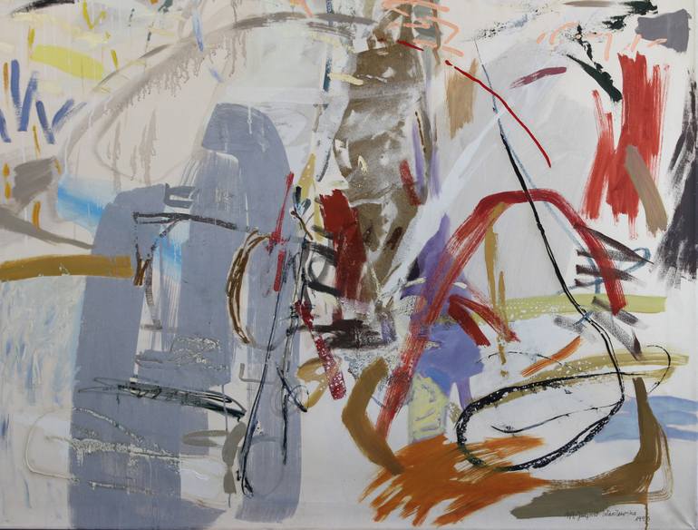 Original Abstract Expressionism Men Painting by Marzena Jagiello