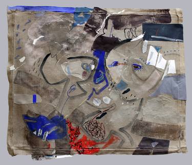 Original Abstract Expressionism People Collage by Marzena Jagiello