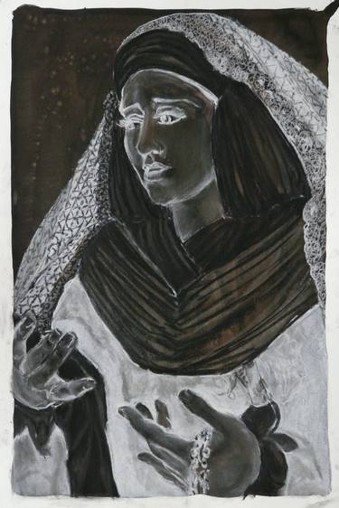 Original Expressionism Religious Drawings by Alice Brasser
