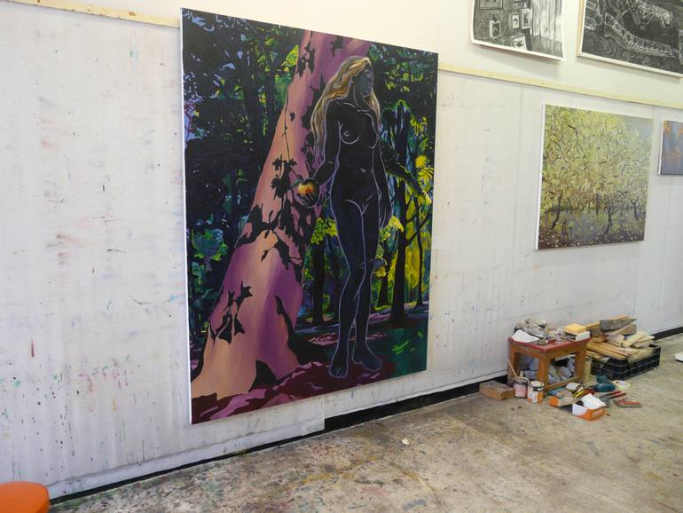 Original Expressionism Nude Painting by Alice Brasser