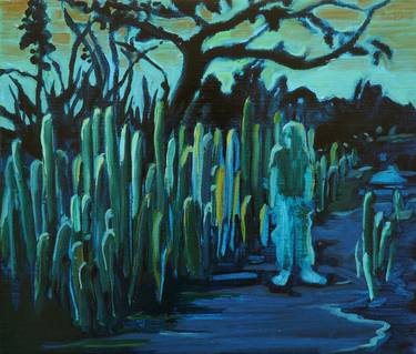 Original Figurative Garden Paintings by Alice Brasser