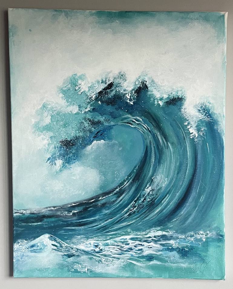 Ocean Wave Painting by Oksana Pavlovska | Saatchi Art