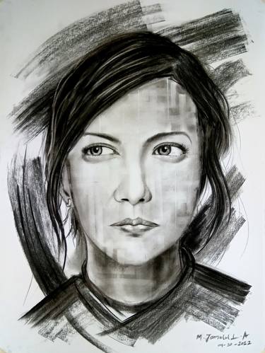 Original Expressionism Women Drawings by Muh Jamalullail Anwar