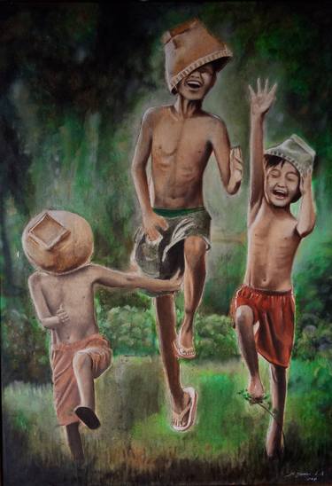 Original Realism People Paintings by Muh Jamalullail Anwar