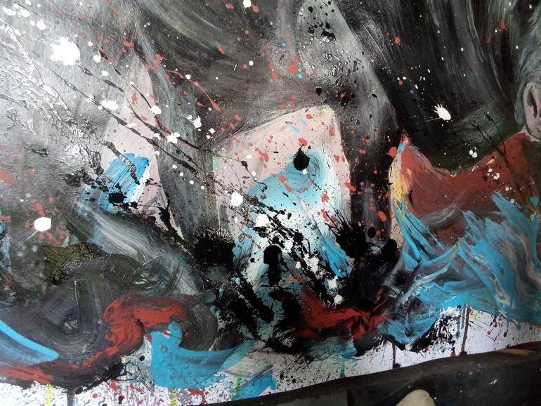 Original Abstract Animal Painting by M Jamalullail Anwar