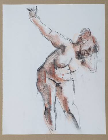 Original Expressionism Nude Drawings by Neagoe Dragos