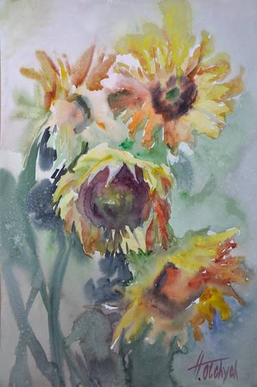 Print of Expressionism Floral Paintings by Inna Otchych