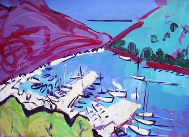 Print of Boat Paintings by Olesia Lishaieva