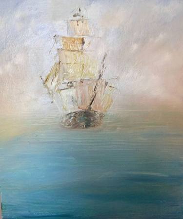 Print of Impressionism Sailboat Paintings by Maiia Tatsiy
