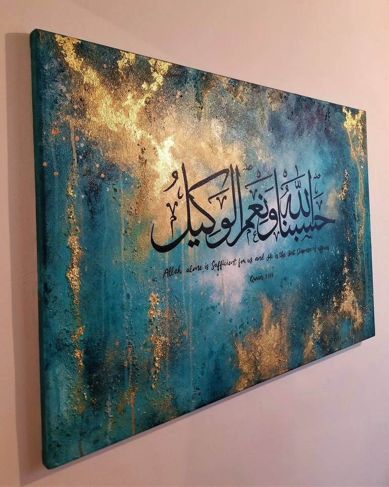 Original Abstract Religious Painting by Sam Noor