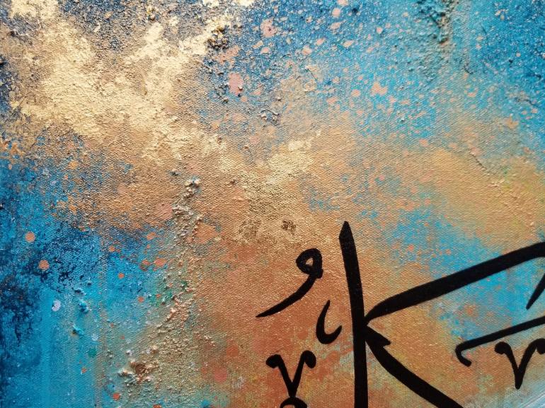 Original Abstract Religious Painting by Sam Noor