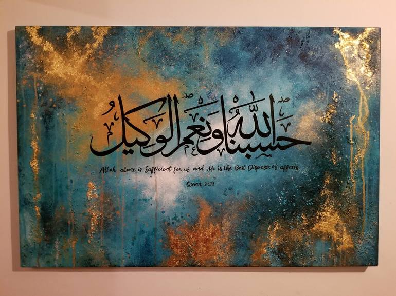 Original Abstract Religious Painting by Sam Noor