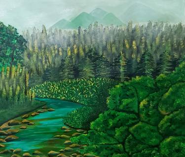 Original Abstract Nature Painting by Payel Baral