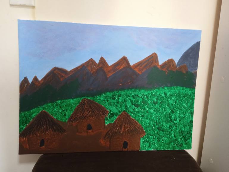 Print of Art Deco Landscape Paintings by Mercy Akowe